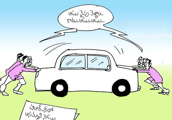 funny cartoon image of latest Andhra Pradesh Telangana Rashtra Samithi (TRS) Revolt Candidates and many more just for laugh
